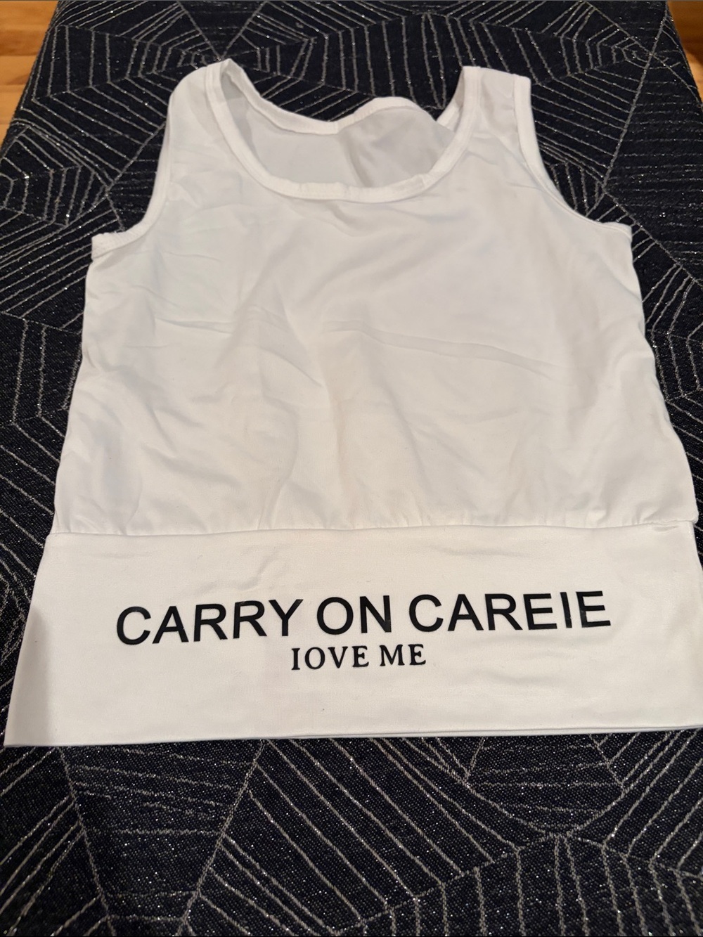 White Graphic Tank Top